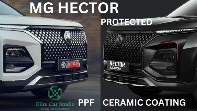 MG HECTOR BLACK STORM COLOUR 2024 PROTECTED WITH PPF AND CERAMIC COATING